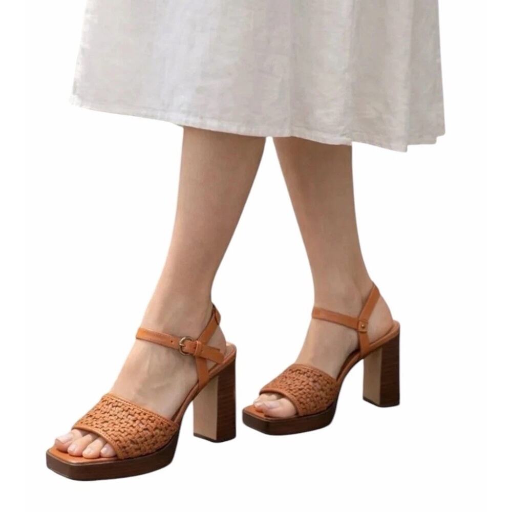 Katy Perry The Steady Ginger Biscuit Woven Platform Heels Ankle Strap Sandal 8.5 - Picture 14 of 14
